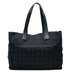 シャネル ニュートラベルライン ココマーク トートバッグ ハンドバッグ ブラック ナイロン レザー レディース CHANEL 【中古】