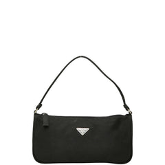 プラダ 三角ロゴプレート ハンドバッグ ワンショルダーバッグ ブラック ナイロン レディース PRADA 【中古】