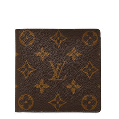 ルイ ヴィトン モノグラム ポルトフォイユ マルコ 旧型 二つ折り財布 M61675 ブラウン PVC レザー レディース LOUIS VUITTON 【中古】