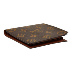 ルイ ヴィトン モノグラム ポルトフォイユ マルコ 旧型 二つ折り財布 M61675 ブラウン PVC レザー レディース LOUIS VUITTON 【中古】