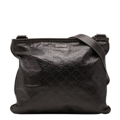 グッチ グッチシマ 斜め掛け ショルダーバッグ 201446 ブラック PVC レザー メンズ GUCCI 【中古】