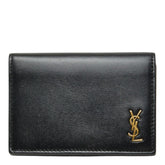 サンローラン タイニーモノグラム カードケース 名刺入れ 730077 ブラック レザー レディース SAINT LAURENT 中古