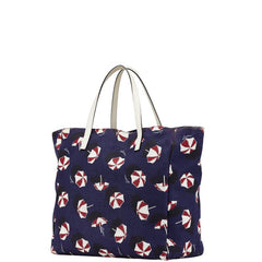 グッチ トートバッグ ハンドバッグ 傘 アンブレラ 282439 ネイビー マルチカラー キャンバス レザー レディース GUCCI 【中古】