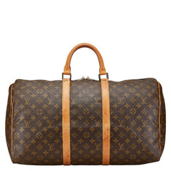 ルイ ヴィトン モノグラム キーポル50 ボストンバッグ M41426 ブラウン PVC レザー レディース LOUIS VUITTON 【中古】