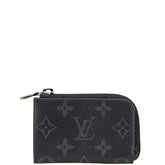 ルイ ヴィトン モノグラム エクリプス ポルトモネ ジュール コインケース 小銭入れ M63536 ブラック PVC レザー レディース LOUIS VUITTON 【中古】