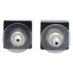 シャネル ココマーク ラインストーン スタッドピアス ブラック シルバー プラスチック メタル レディース CHANEL 【中古】