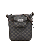 ロエベ アナグラム 斜め掛け ショルダーバッグ ブラック ブラウン PVC レザー レディース LOEWE 【中古】