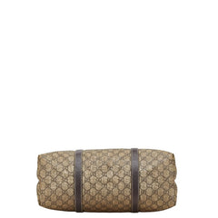 グッチ GGスプリーム トートバッグ ショルダーバッグ 223668 ベージュ ブラウン PVC レザー レディース GUCCI 中古