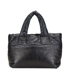 シャネル ココクーン ココマーク ハンドバッグ トートバッグ ブラック ラムスキン レディース CHANEL 【中古】