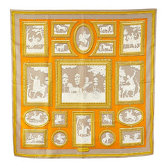エルメス カレ90 WEDGWOOD ウェッジウッド スカーフ グレー マルチカラー レディース HERMES 【中古】