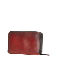 ベルルッティ カリグラフィ イタウバ ネオ スクリット ラウンドファスナー 長財布 レッド レザー メンズ Berluti 【中古】