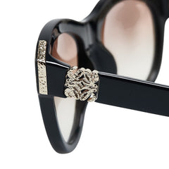 ロエベ アナグラム サングラス SLW849 ブラック ゴールド プラスチック レディース LOEWE 【中古】