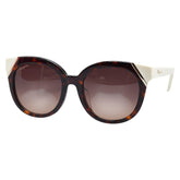 サルヴァトーレフェラガモ サングラス SF836SA ブラウン ホワイト プラスチック レディース Salvatore Ferragamo 【中古】