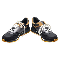 ベルルッティ ラントラック トリノ スニーカー サイズ:8 1/2 ブラック ブラウン スウェード レザー キャンバス メンズ Berluti 【中古】