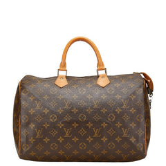 ルイ ヴィトン モノグラム スピーディ35 ハンドバッグ ボストンバッグ M41524 ブラウン PVC レザー レディース LOUIS VUITTON 【中古】