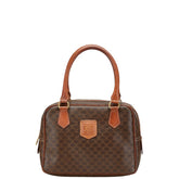 セリーヌ マカダム ハンドバッグ ブラウン PVC レザー レディース CELINE 【中古】