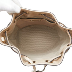 フルラ ロゴ 巾着 斜め掛け ショルダーバッグ ピンク ベージュ レザー レディース Furla 【中古】