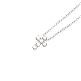 ポンテヴェキオ クロス 十字架 モチーフ ネックレス K18WG ホワイトゴールド レディース Ponte Vecchio 【中古】