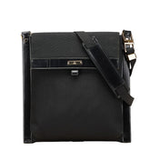 グッチ 斜め掛け ショルダーバッグ 019 0424 ブラック レザー ナイロンキャンバス レディース GUCCI 【中古】