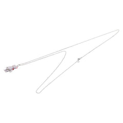 スワロフスキー テディベア クマ ハート ペンダントネックレス シルバー スワロフスキー メタル レディース SWAROVSKI 【中古】