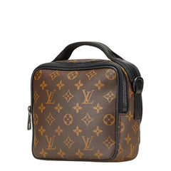 ルイ ヴィトン モノグラム マカサー クエスト メッセンジャー ハンドバッグ ショルダーバッグ 2WAY M46973 ブラウン PVC レザー レディース LOUIS VUITTON 【中古】