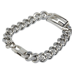 フェンディ バゲット チェーン ブレスレット サイズ:XS OB3024 シルバー メタル レディース FENDI 【中古】