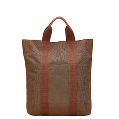 エルメス エールライン カバス トートバッグ ハンドバッグ ブラウン キャンバス レディース HERMES 【中古】