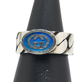 グッチ インターロッキングG チェーン リング 指輪 #19 SV925 シルバー メンズ GUCCI 【中古】