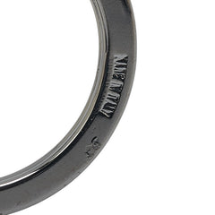 グッチ バッグチャーム キーホルダー ブラック シルバー金具 レザー メタル レディース GUCCI 【中古】