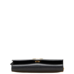 フェンディ チェーンウォレット ショルダーバッグ 8BS004 ブラック カーフレザー レディース FENDI 【中古】