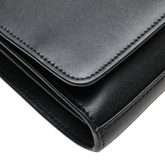フェンディ チェーンウォレット ショルダーバッグ 8BS004 ブラック カーフレザー レディース FENDI 【中古】