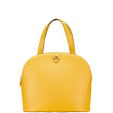 セリーヌ ロゴリング ハンドバッグ トートバッグ イエロー系 レザー レディース CELINE 中古