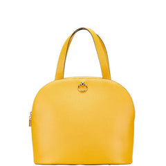 セリーヌ ロゴリング ハンドバッグ トートバッグ イエロー系 レザー レディース CELINE 【中古】