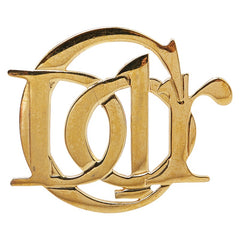 ディオール ロゴ ブローチ ゴールド メッキ レディース Dior 【中古】