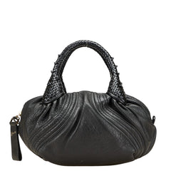 フェンディ ズッカ ミニスパイバッグ ハンドバッグ 8BL078 ブラック レザー レディース FENDI 【中古】