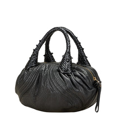 フェンディ ズッカ ミニスパイバッグ ハンドバッグ 8BL078 ブラック レザー レディース FENDI 【中古】