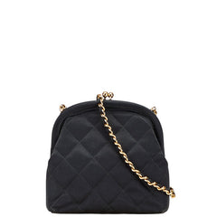 シャネル マトラッセ ココマーク 斜め掛け チェーン ショルダーバッグ ブラック サテン レディース CHANEL 【中古】