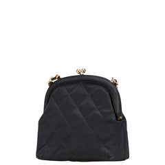 シャネル マトラッセ ココマーク 斜め掛け チェーン ショルダーバッグ ブラック サテン レディース CHANEL 【中古】
