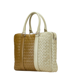 ボッテガヴェネタ 24AW マッド トラバーチンイントレチャート ビジネスバッグ ブリーフケース ショルダーバッグ 2WAY カーキグリーン カーフスキン メンズ BOTTEGAVENETA 【中古】