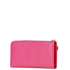 ブルガリ L字ファスナー 長財布 ピンク レザー レディース BVLGARI 【中古】