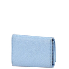 グッチ GGマーモント ダブルG キーケース 456118 ライトブルー レザー レディース GUCCI 【中古】