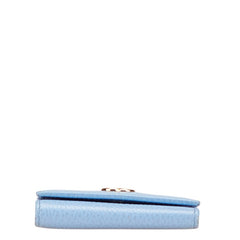グッチ GGマーモント ダブルG キーケース 456118 ライトブルー レザー レディース GUCCI 【中古】