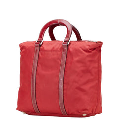 プラダ 三角ロゴプレート ハンドバッグ ショルダーバッグ 2WAY レッド ナイロン レザー レディース PRADA 【中古】