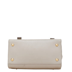サンローラン ミューズトゥ ハンドバッグ ショルダーバッグ 2WAY 368229 グレージュ レザー キャンバス レディース SAINT LAURENT 中古
