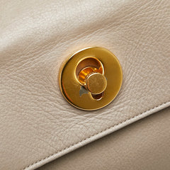 サンローラン ミューズトゥ ハンドバッグ ショルダーバッグ 2WAY 368229 グレージュ レザー キャンバス レディース SAINT LAURENT 【中古】