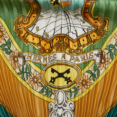 エルメス プリーツカレ ザルツブルクにて IN SALZBURG スカーフ ベージュ グリーン マルチカラー シルク レディース HERMES 【中古】