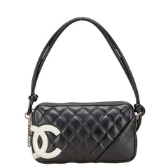 シャネル マトラッセ カンボンライン ココマーク ワンショルダーバッグ アクセサリーポーチ ブラック カーフスキン レディース CHANEL 【中古】