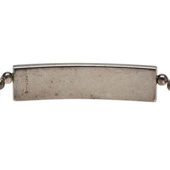 グッチ ロゴプレート ボールチェーン ネックレス チョーカー SV925 シルバー レディース GUCCI 【中古】