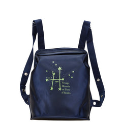 エルメス シェルパ 星を巡る旅展2000年限定 ノベルティ リュック バックパック ネイビー グリーン ナイロン レディース HERMES 【中古】