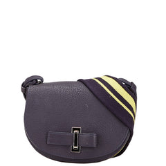 Delvaux デルヴォー ミュタン ショルダーバッグ パープル イエロー レザー レディース 【中古】